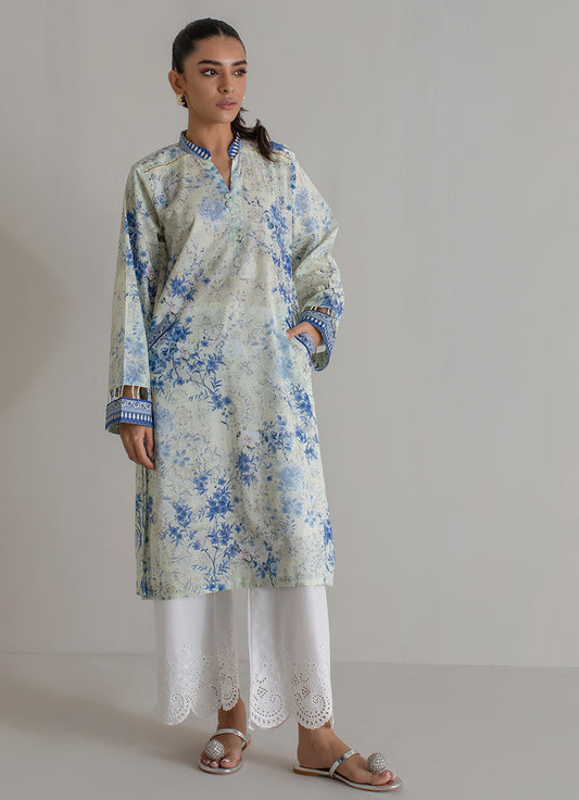 Light Blue Floral Kurta