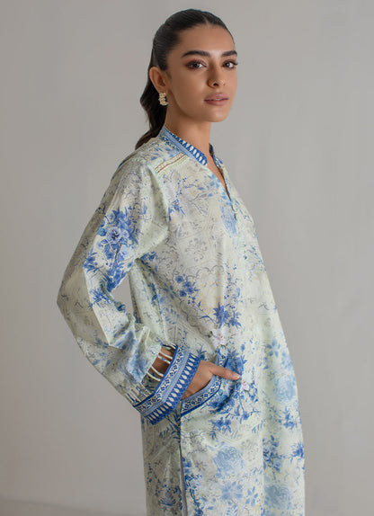 Light Blue Floral Kurta