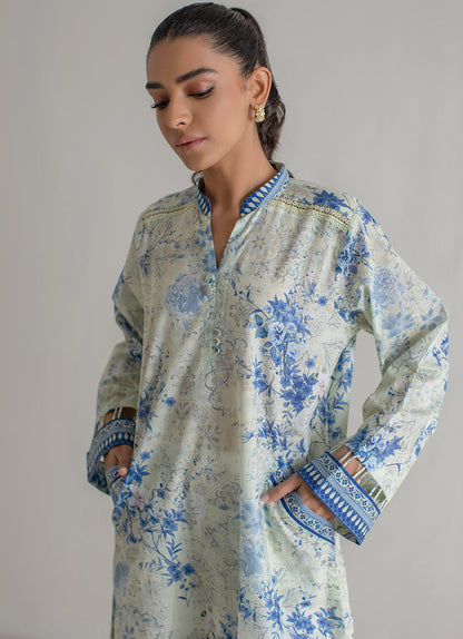 Light Blue Floral Kurta