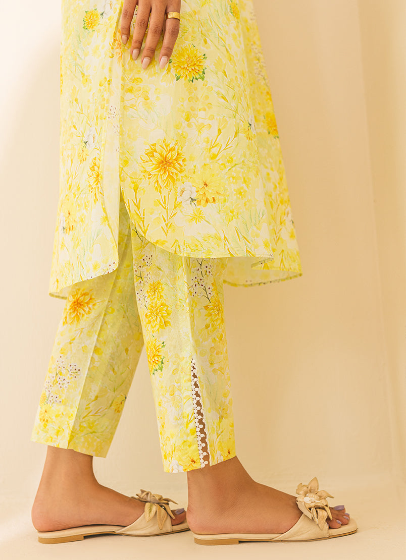 Yellow Floral Printed CO-ORD Set