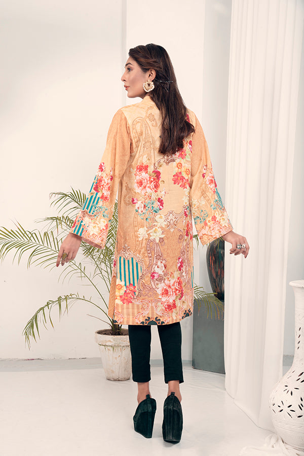 Adan's Libas - Cezial - Embroidered Khaddar Unstitch Kurti