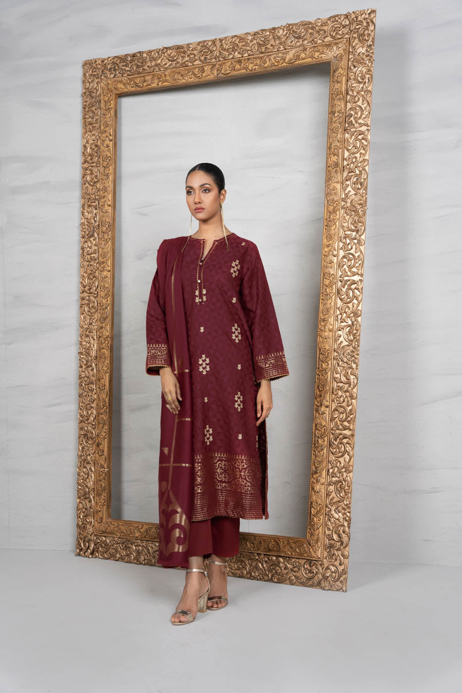 3 Pc Jacquard Outfit