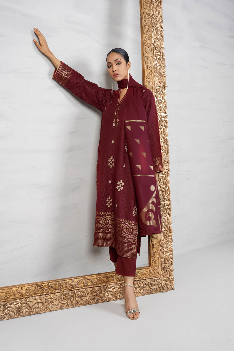 3 Pc Jacquard Outfit