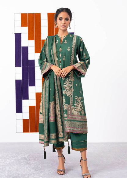 3 Pc Jacquard Suit With Jacquard Dupatta