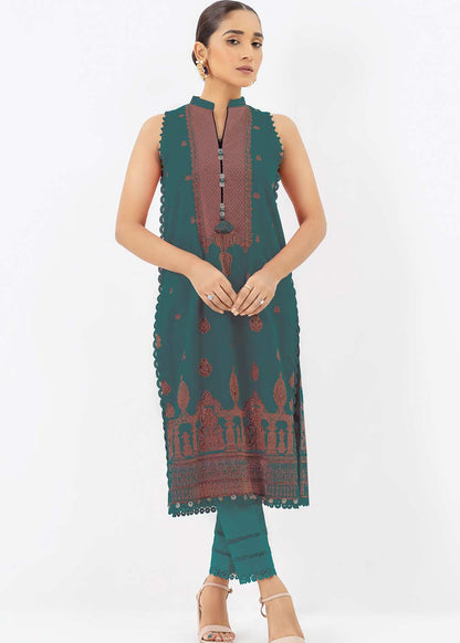 2 Pc Jacquard Suit With Cambric Trouser