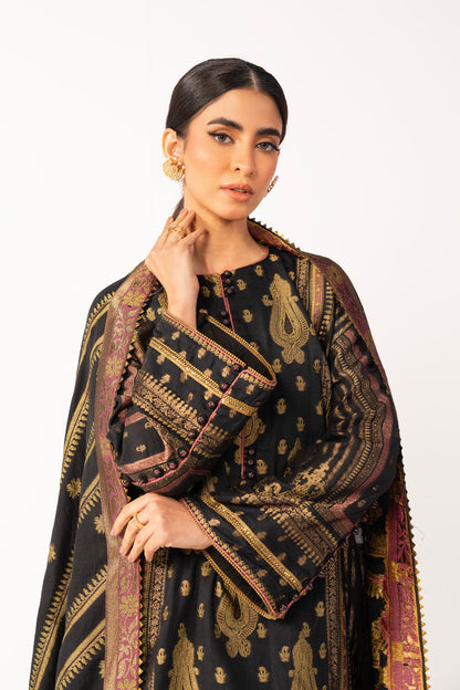 3 Pc Jacquard Suit With Jacquard Dupatta