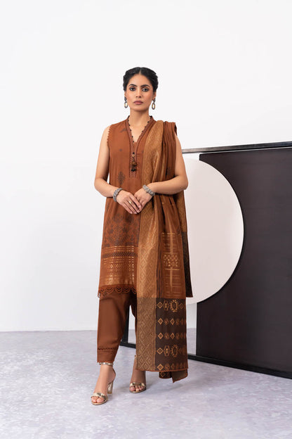 3 Pc Jacquard Suit With Jacquard Dupatta