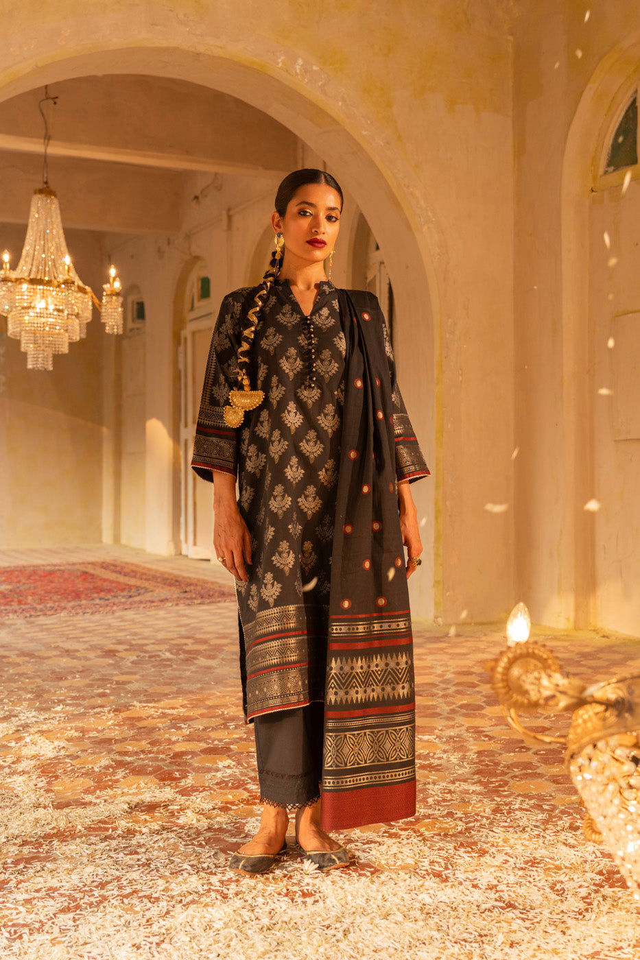 3 Pc Jacquard Outfit