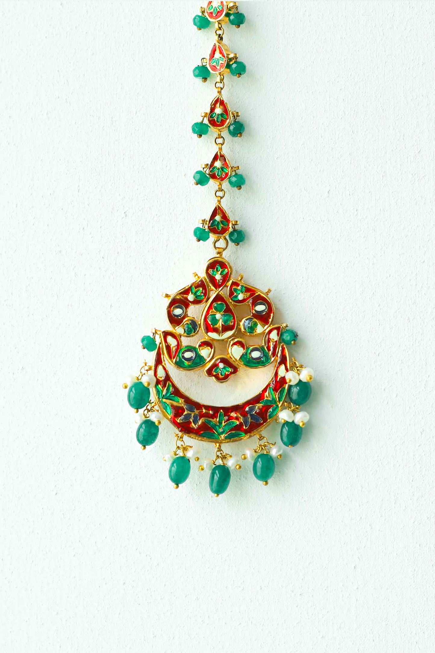 Gold plated Polki Teeka