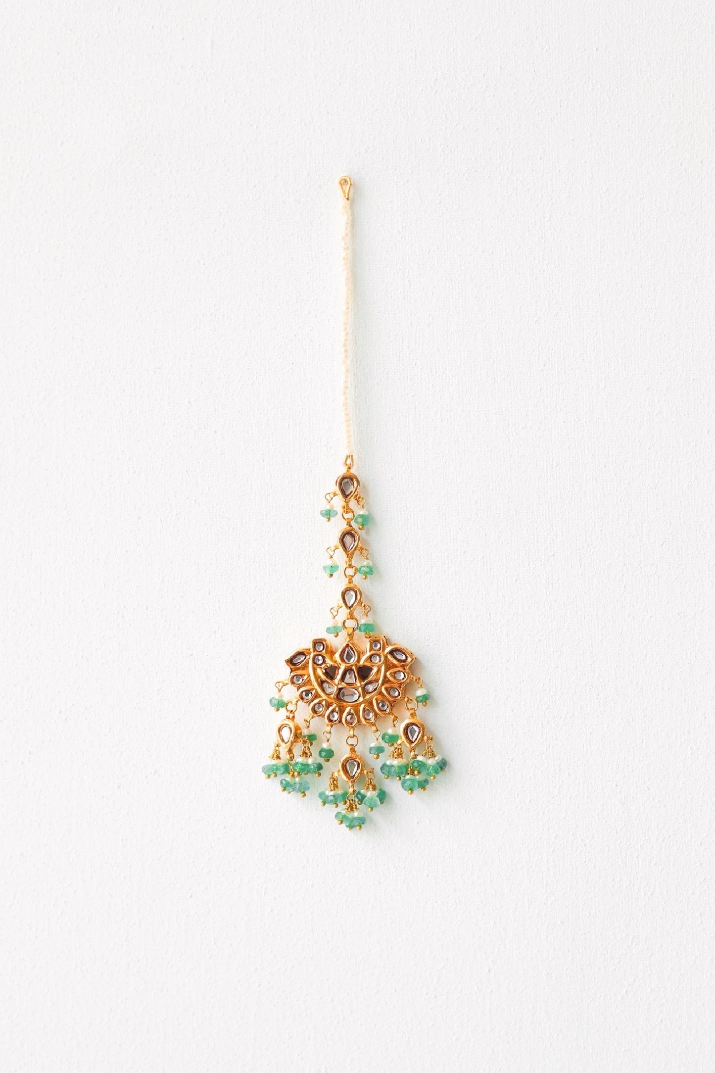 Gold plated Emerald Teeka