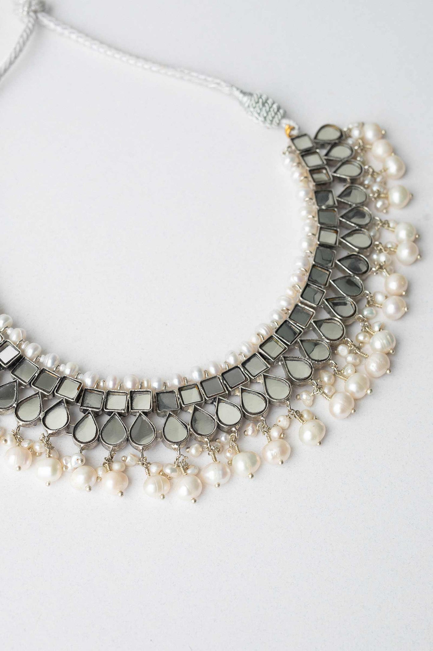 SILVER PLATED KUNDAN CHOKER