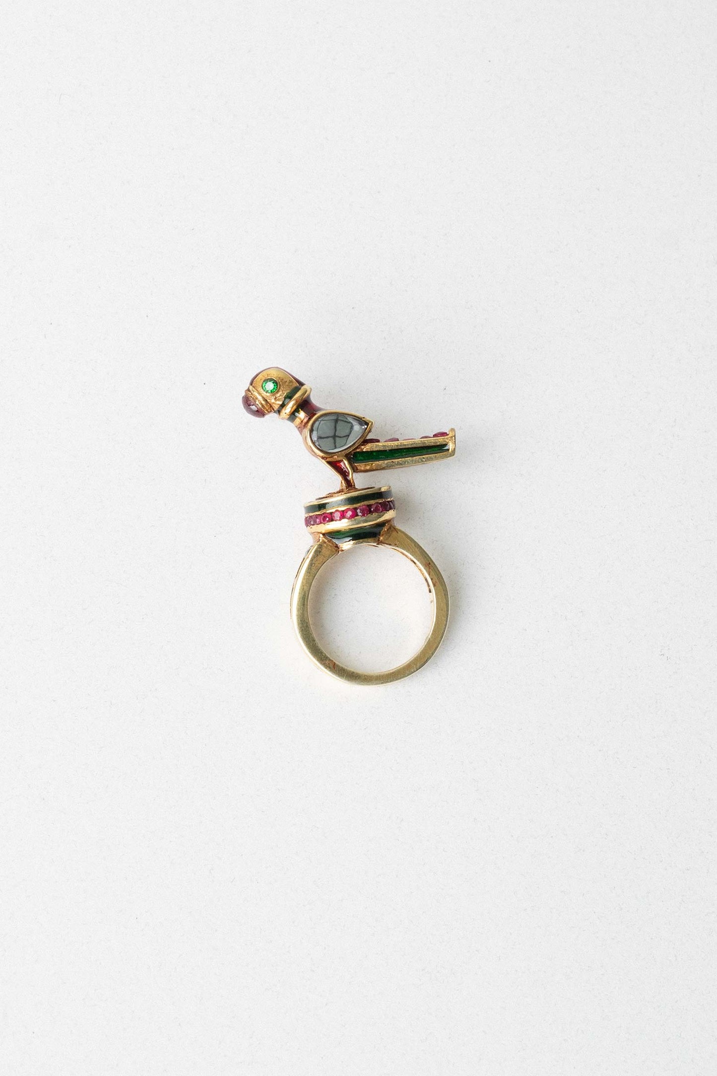 GOLD PLATED PARROT RING