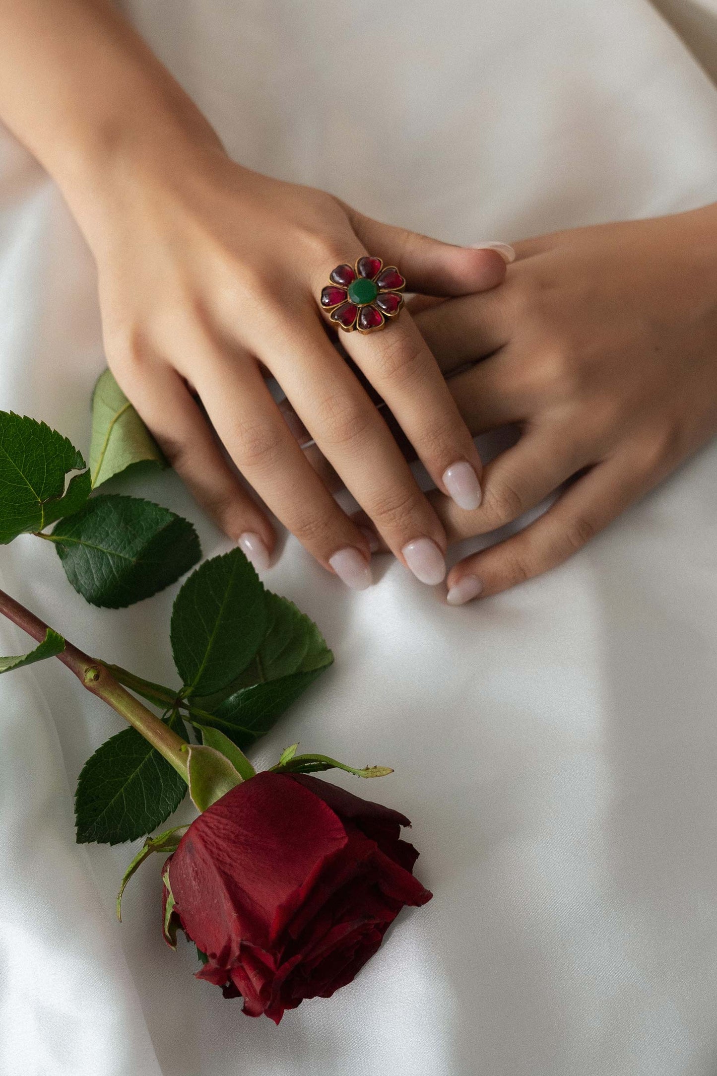 Gold plated Floral Ring