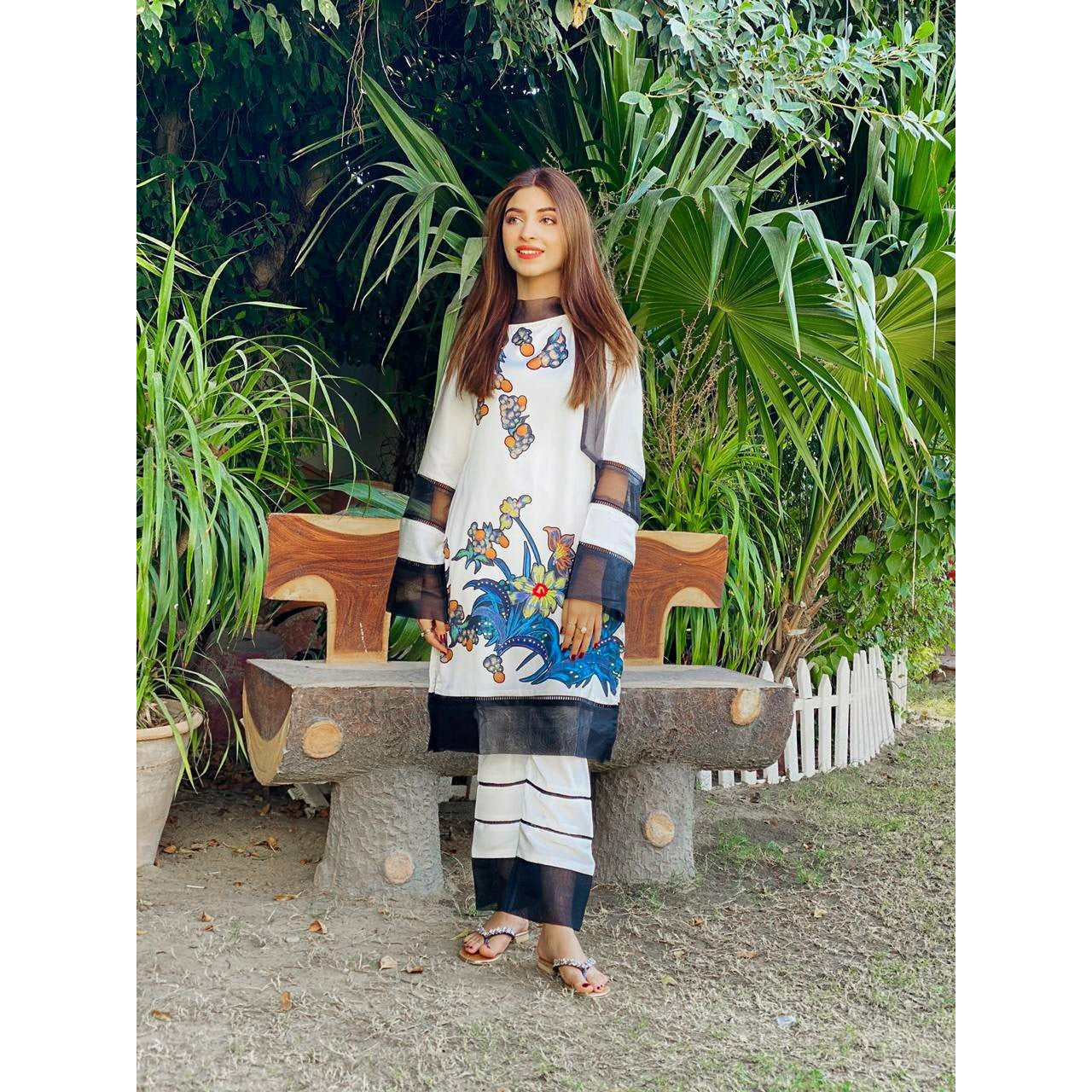 Chilgozay - Digital Aplic Cotton  Dress (CC-105)