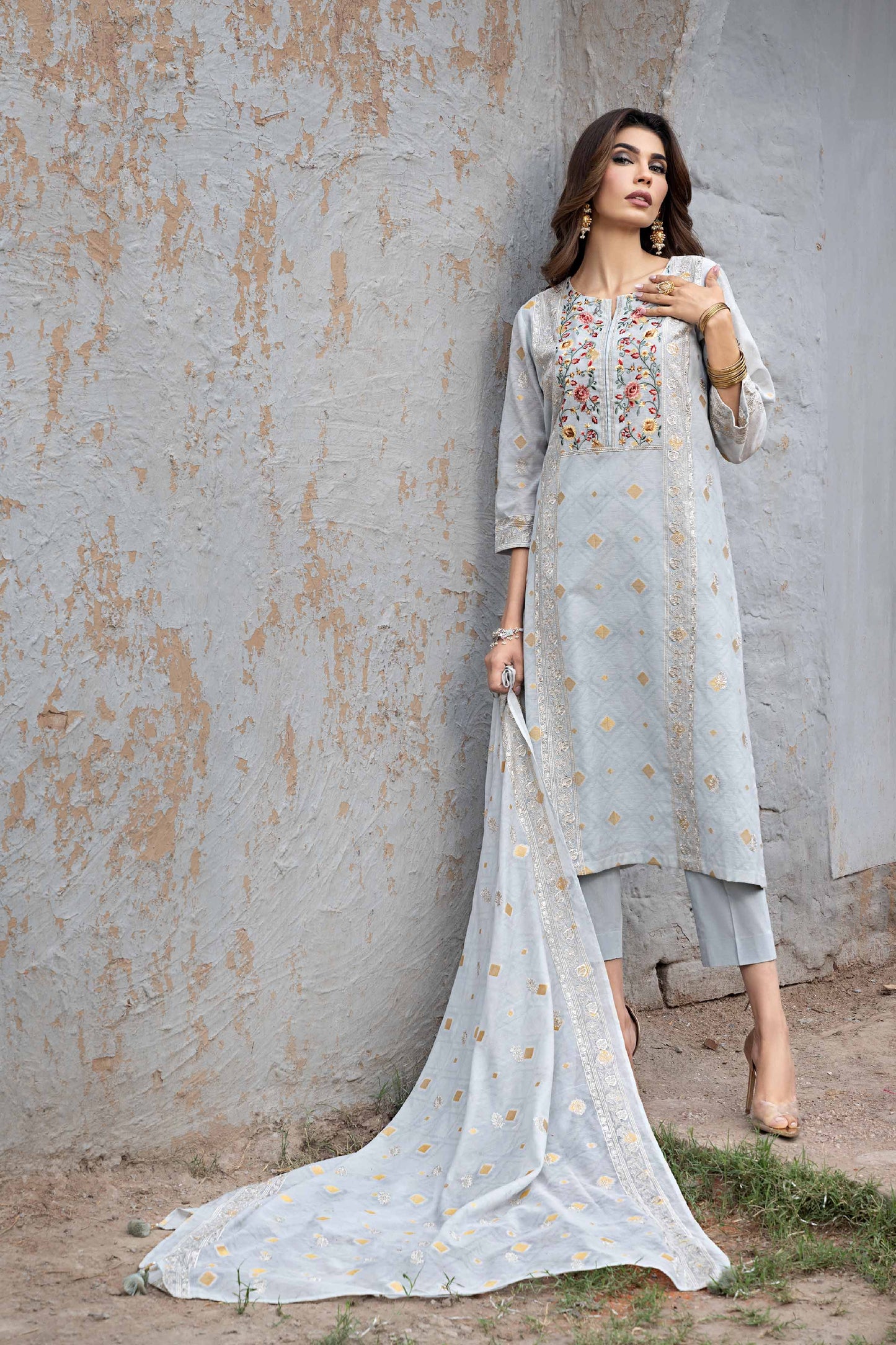 Nishat Linen - 3 Piece - Embroidered Suit - KFE23-79