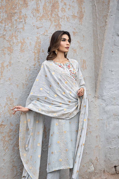 Nishat Linen - 3 Piece - Embroidered Suit - KFE23-79