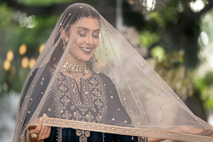 Nishat Linen - 3 Piece - Embroidered Suit - KFW23-02