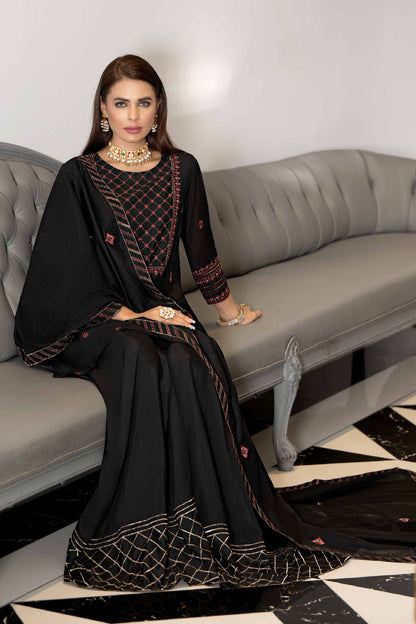 Nishat Linen - 3 Piece - Embroidered Suit - KFW23-03