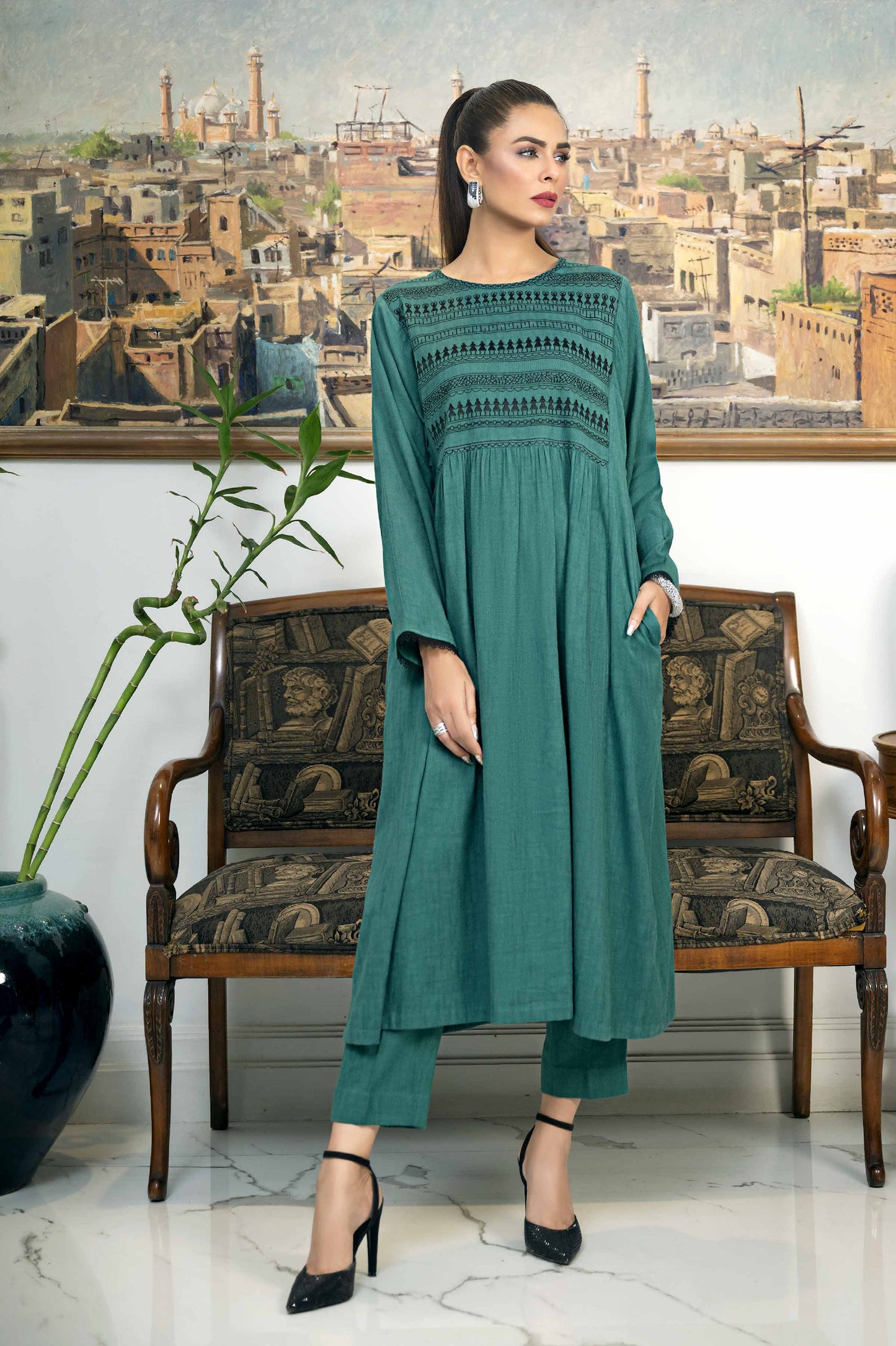 Nishat Linen - 2 Piece - Embroidered Suit - KFW23-06