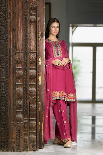 Nishat Linen - 3 Piece - Embroidered Suit - KFW23-10