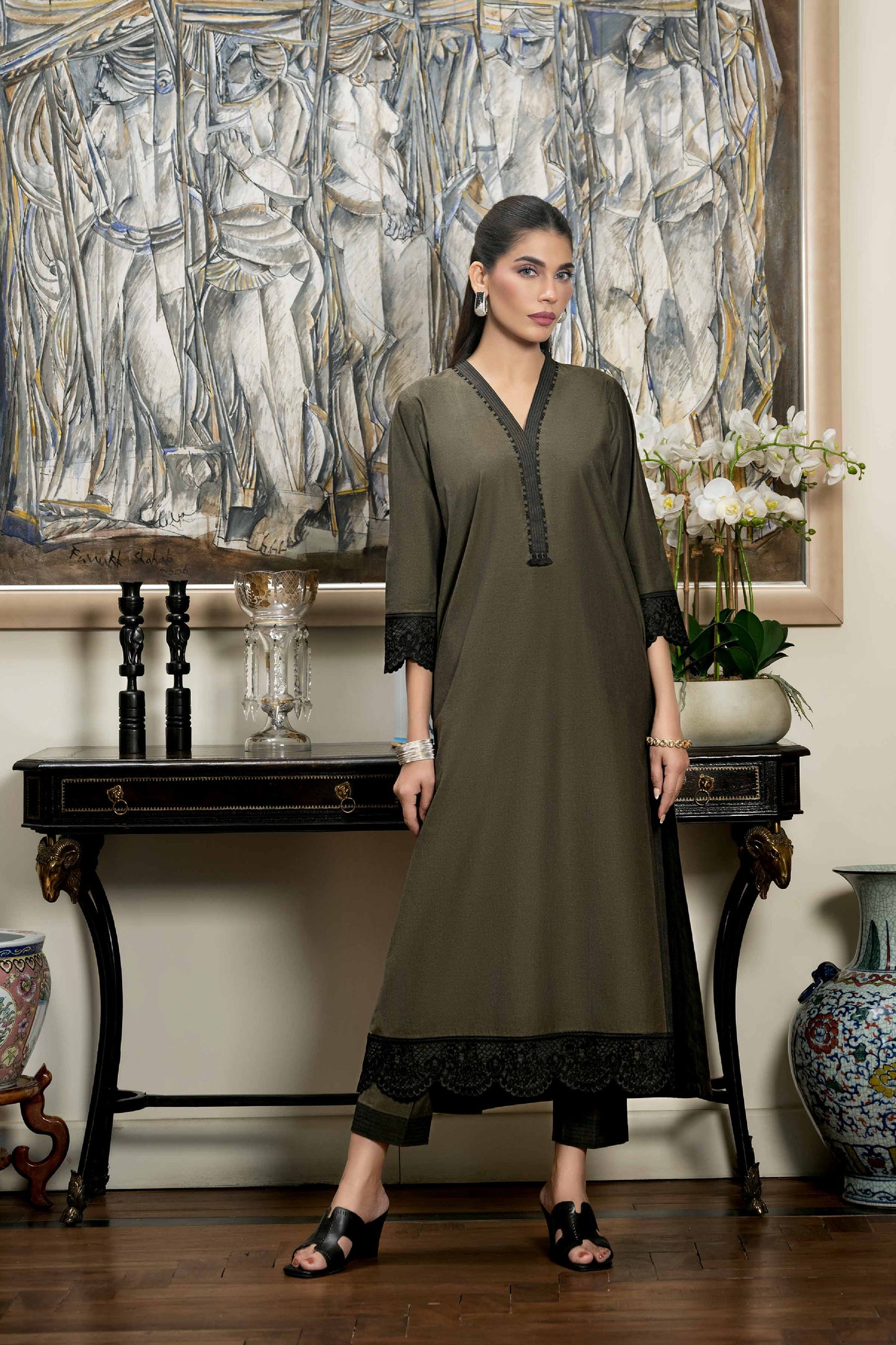 Nishat Linen - 2 Piece - Embroidered Suit - KFW23-102