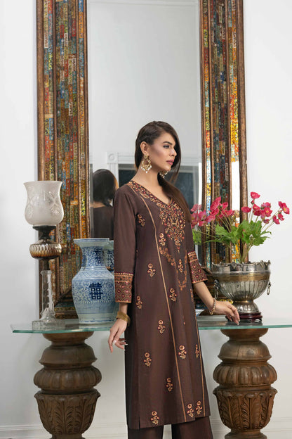 Nishat Linen - 2 Piece - Embroidered Suit - KFW23-104