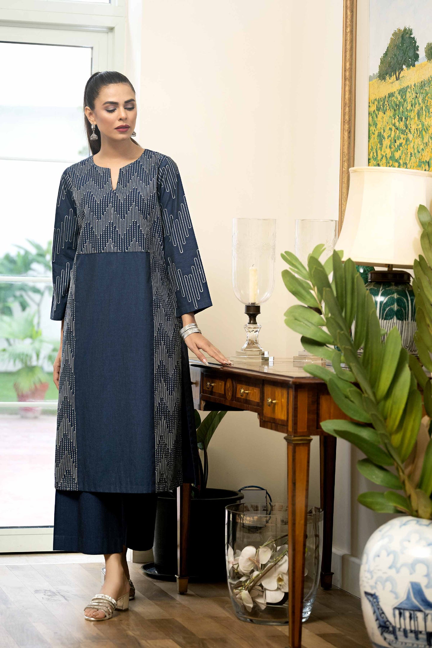 Nishat Linen - 2 Piece - Embroidered Suit - KFW23-106