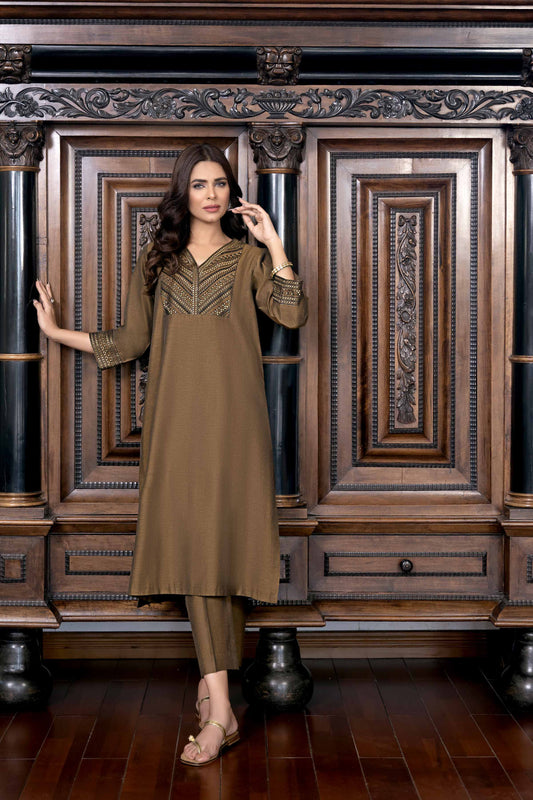 Nishat Linen - 2 Piece - Embroidered Suit - KFW23-107