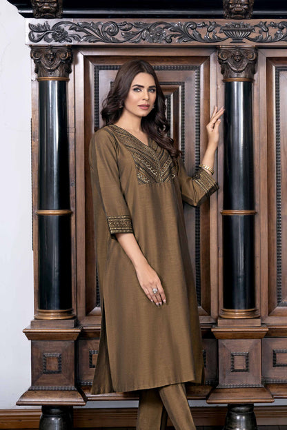 Nishat Linen - 2 Piece - Embroidered Suit - KFW23-107
