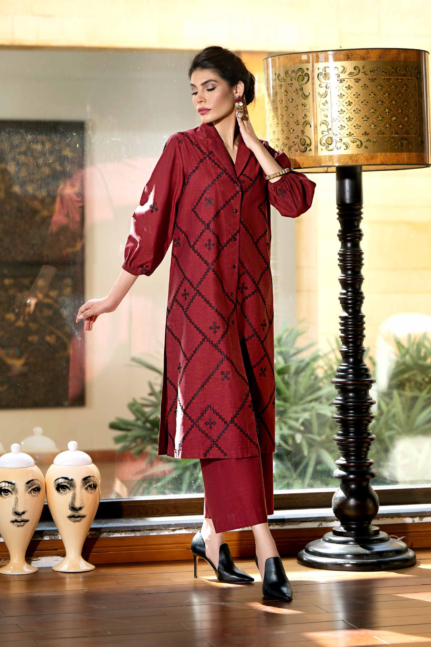 Nishat Linen - 2 Piece - Embroidered Suit - KFW23-108