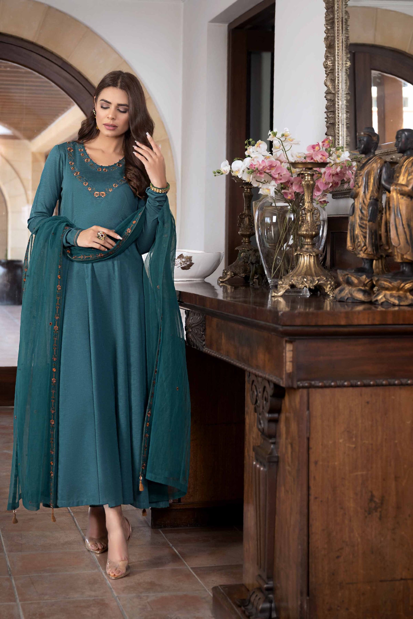 Nishat Linen - 3 Piece - Embroidered Suit - KFW23-12