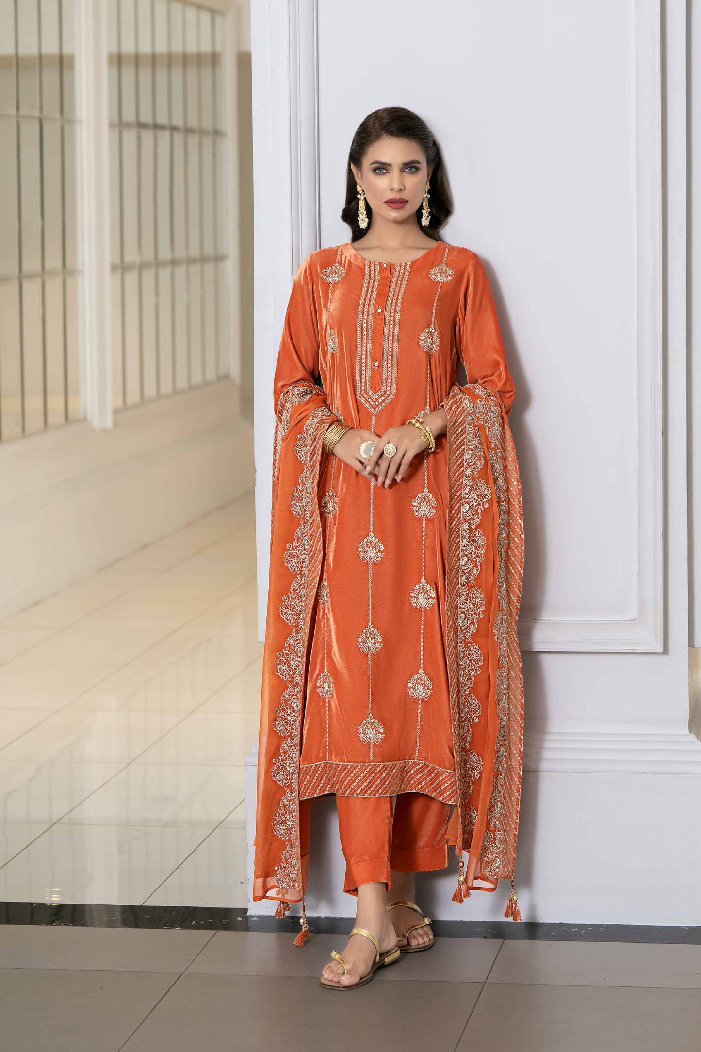 Nishat Linen - 3 Piece - Embroidered Suit - KFW23-13