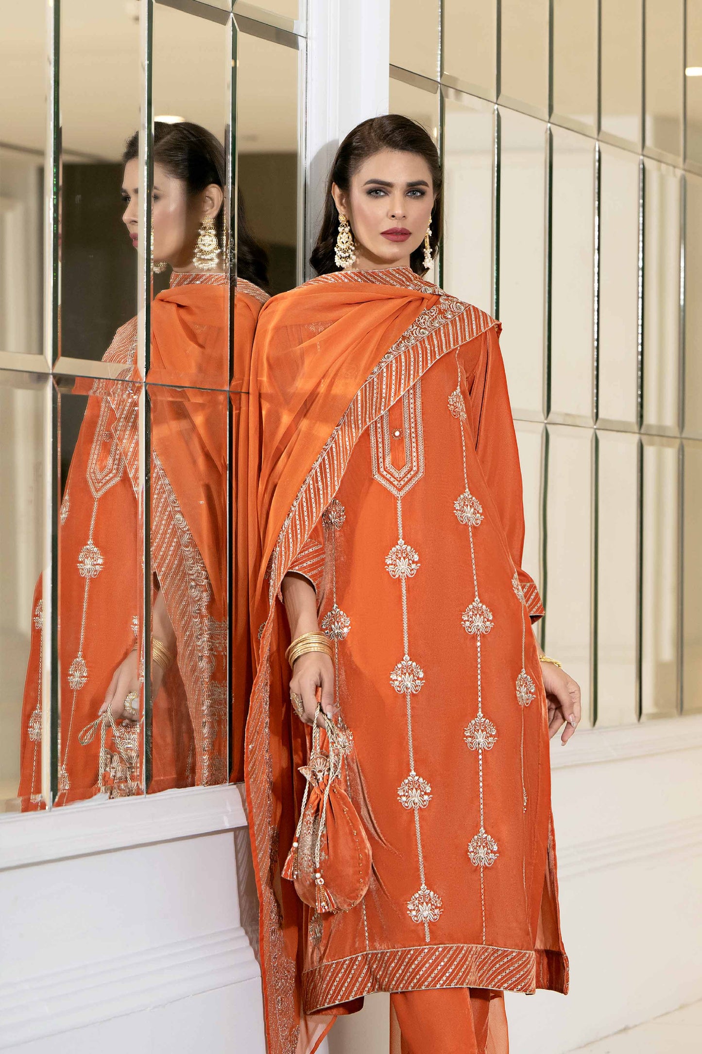 Nishat Linen - 3 Piece - Embroidered Suit - KFW23-13