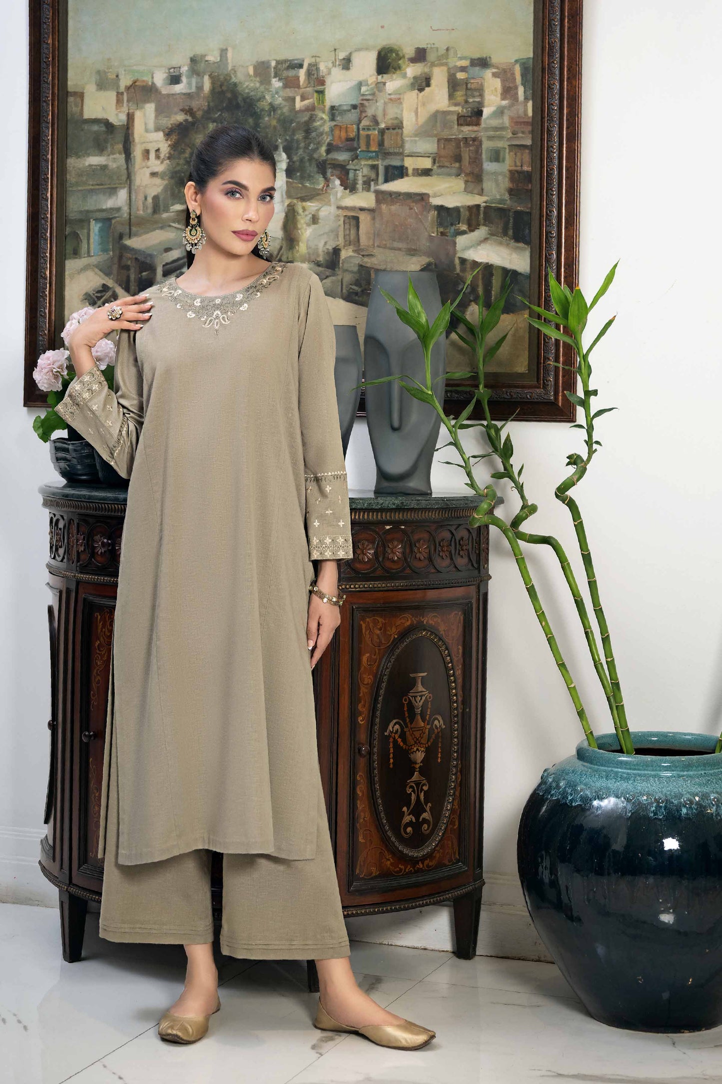 Nishat Linen - 2 Piece - Embroidered Suit - KFW23-14
