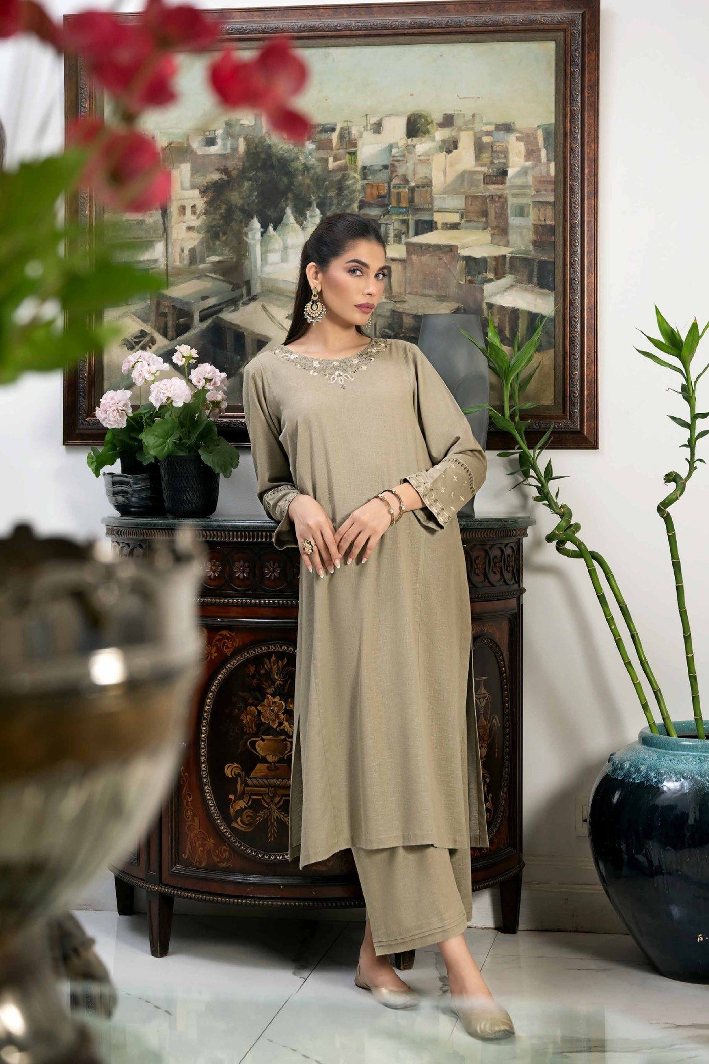 Nishat Linen - 2 Piece - Embroidered Suit - KFW23-14