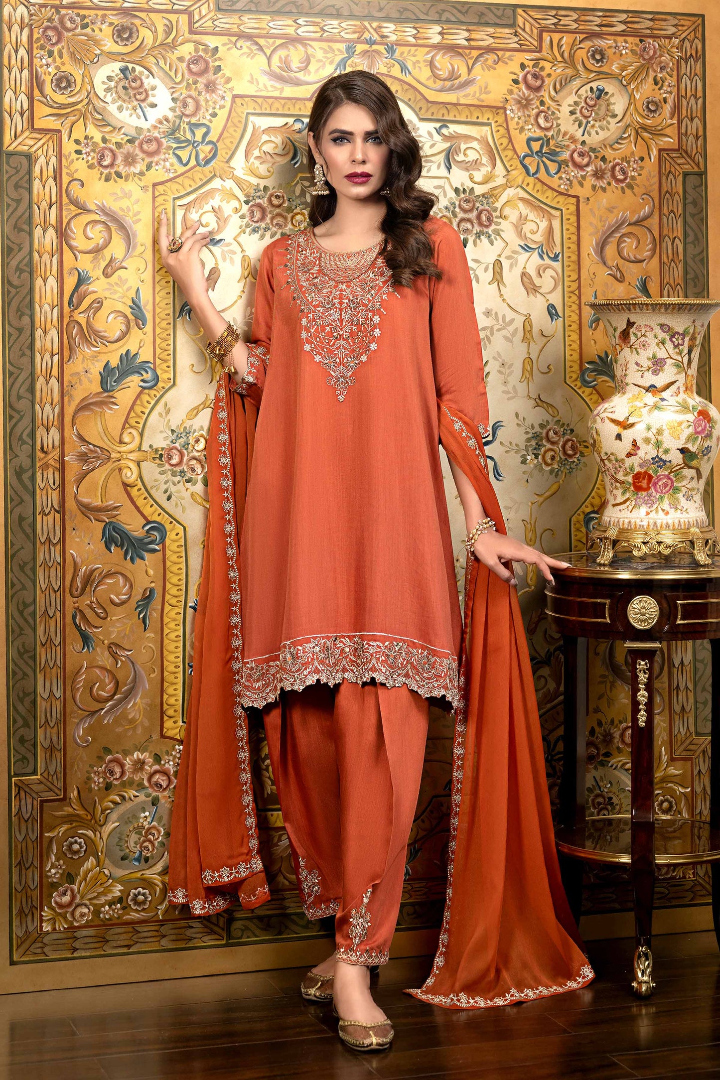 Nishat Linen - 3 Piece - Embroidered Suit - KFW23-17