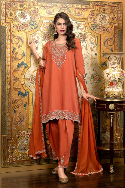 Nishat Linen - 3 Piece - Embroidered Suit - KFW23-17