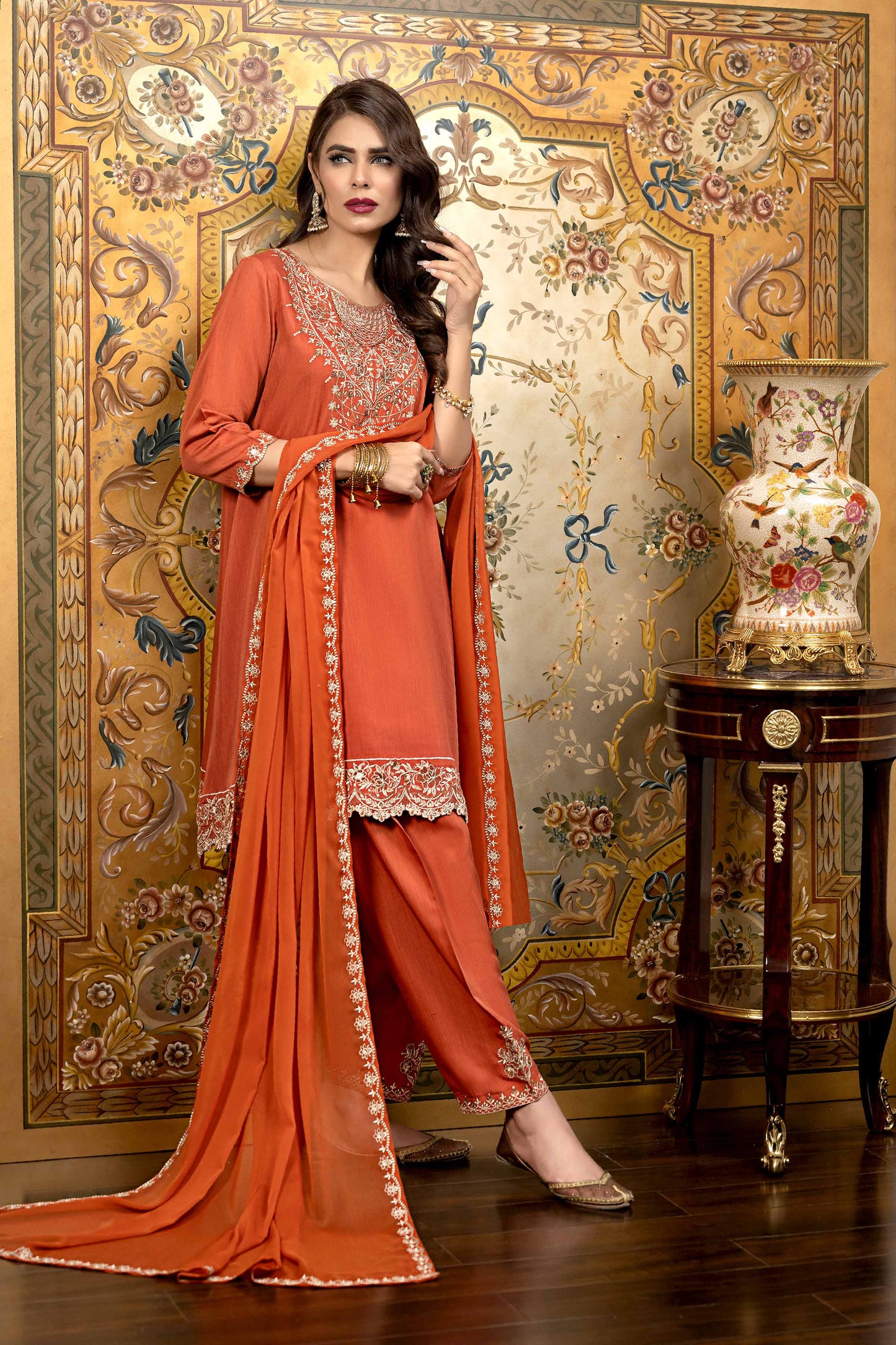 Nishat Linen - 3 Piece - Embroidered Suit - KFW23-17