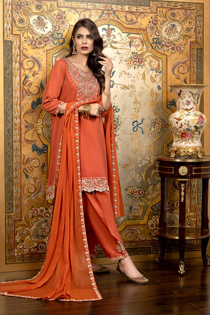 Nishat Linen - 3 Piece - Embroidered Suit - KFW23-17