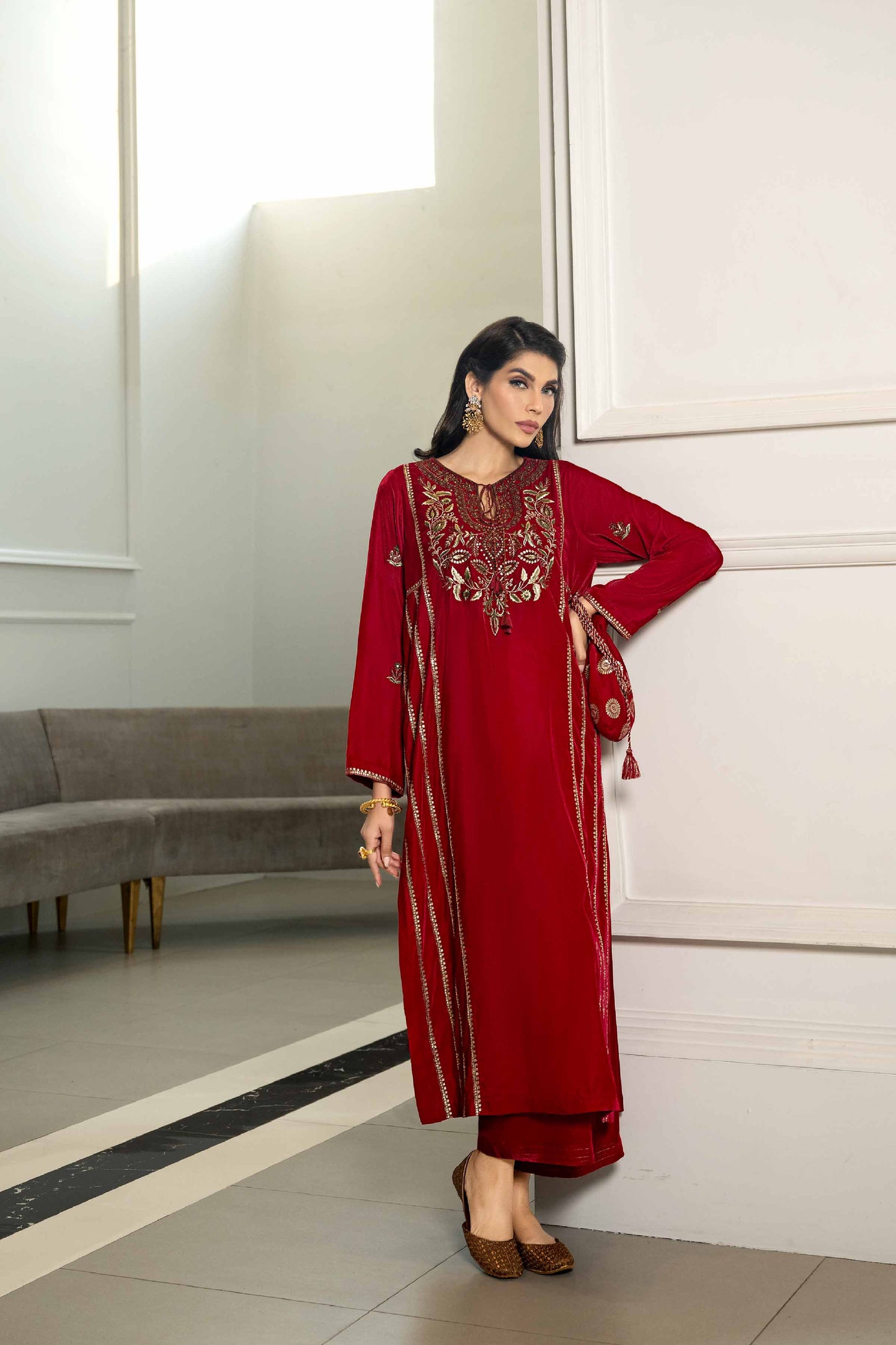 Nishat Linen - 2 Piece - Embroidered Suit - KFW23-19