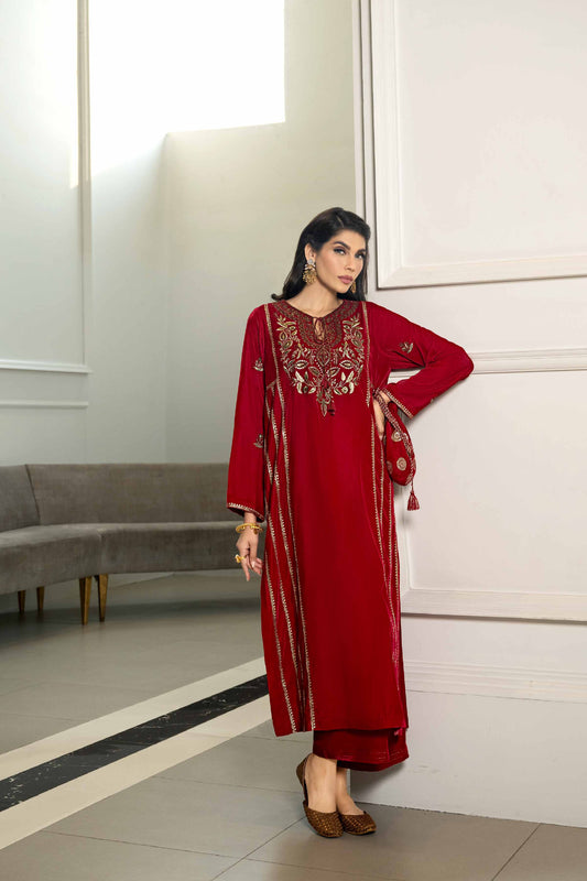 Nishat Linen - 2 Piece - Embroidered Suit - KFW23-19