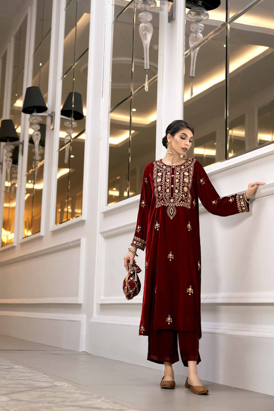 Nishat Linen - 2 Piece - Embroidered Suit - KFW23-22