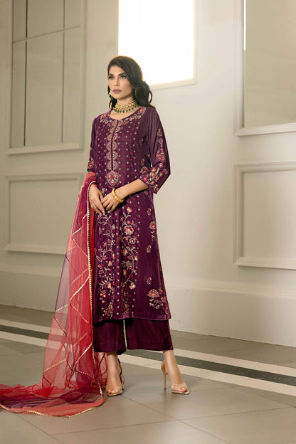 Nishat Linen - 3 Piece - Embroidered Suit - KFW23-25