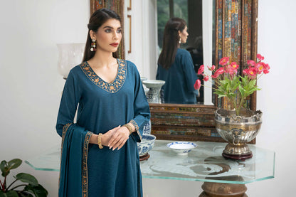 Nishat Linen - 3 Piece - Embroidered Suit - KFW23-33