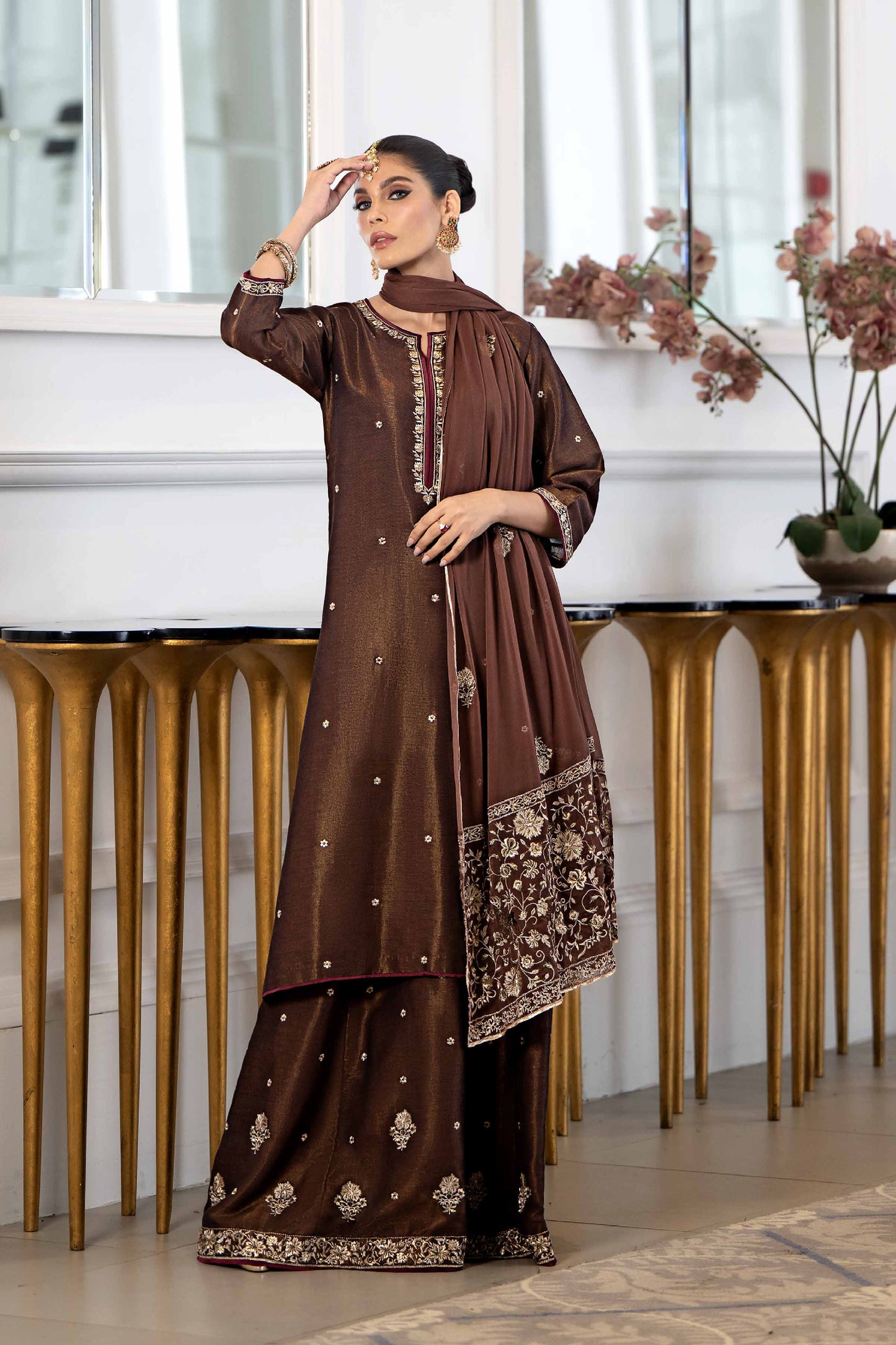 Nishat Linen - 3 piece - Embroidered Suit - KFW23-34
