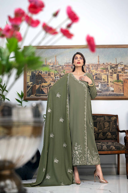 Nishat Linen - 3 piece - Embroidered Suit - KFW23-37