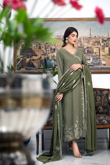 Nishat Linen - 3 piece - Embroidered Suit - KFW23-37