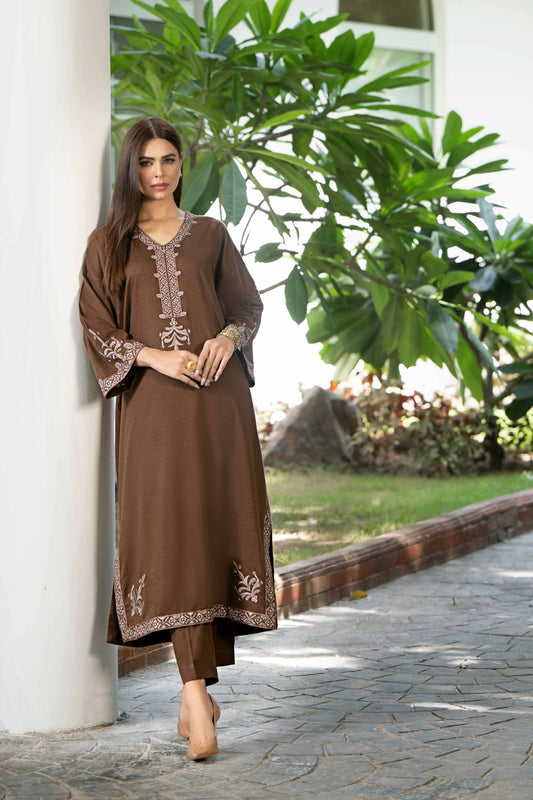 Nishat Linen - 2 Piece - Embroidered Suit - KFW23-45