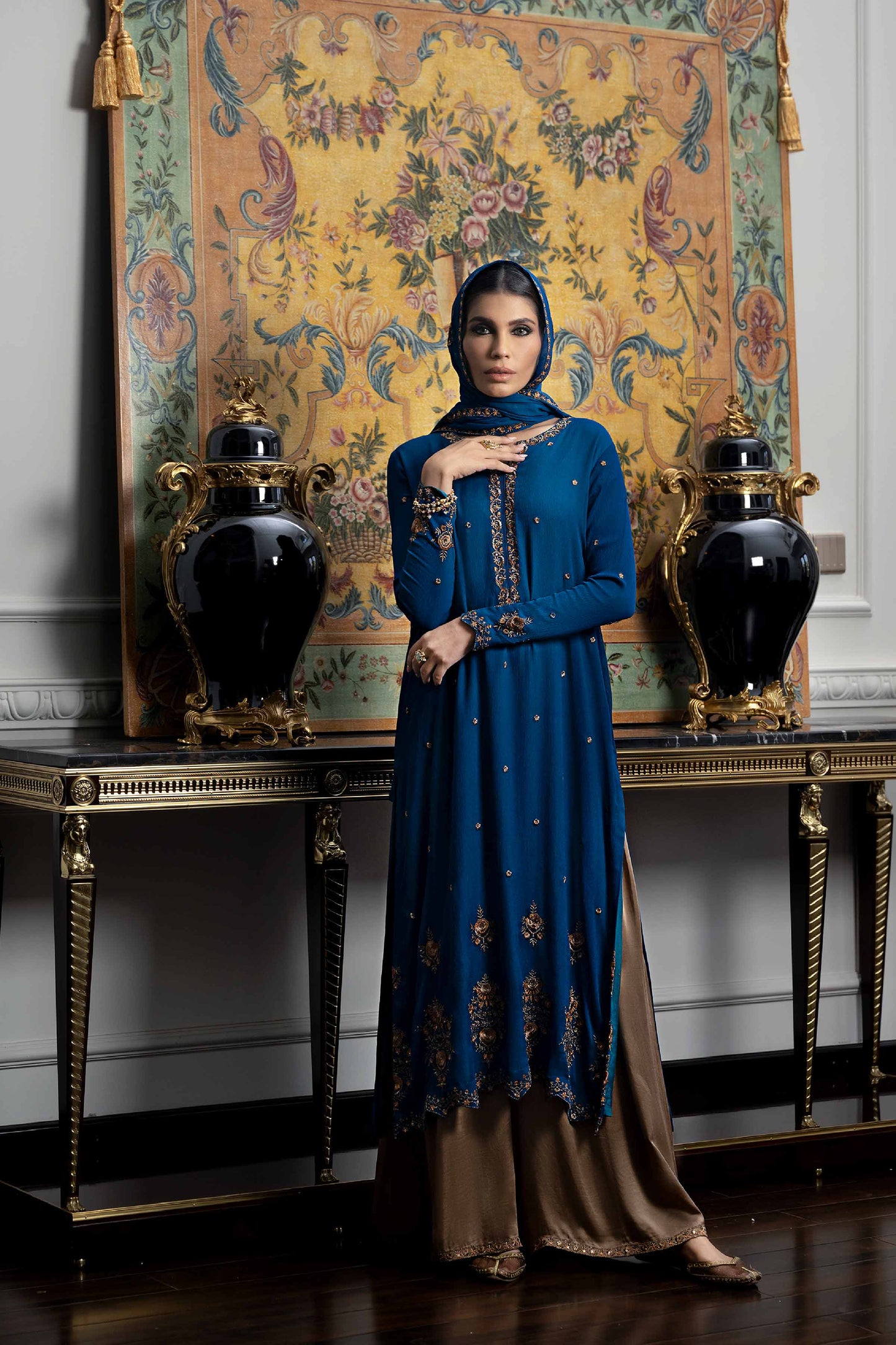 Nishat Linen - 3 Piece - Embroidered Suit - KFW23-48