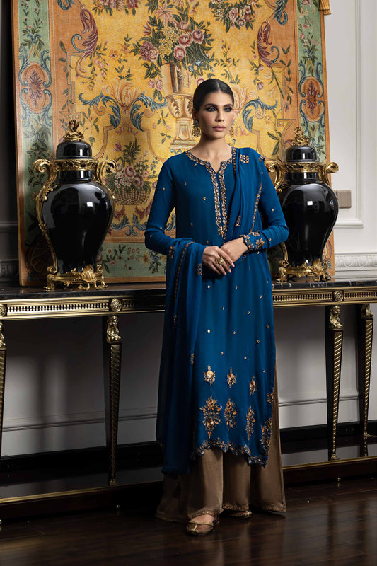 Nishat Linen - 3 Piece - Embroidered Suit - KFW23-48